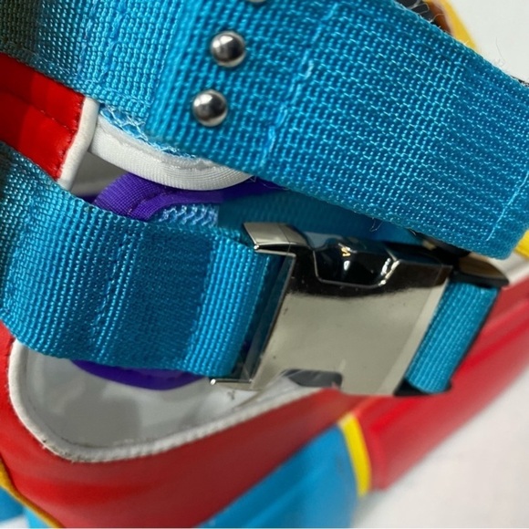 ANTHONY WANG Rainbow Cranberry Platform Sandals - Picture 8 of 13